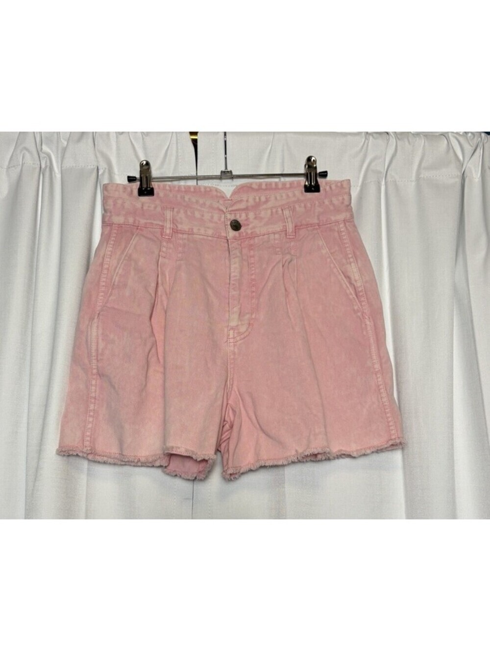 Faherty Might Pink Acid Wash Rikki High Rise Shorts. Size 28. Retail $98